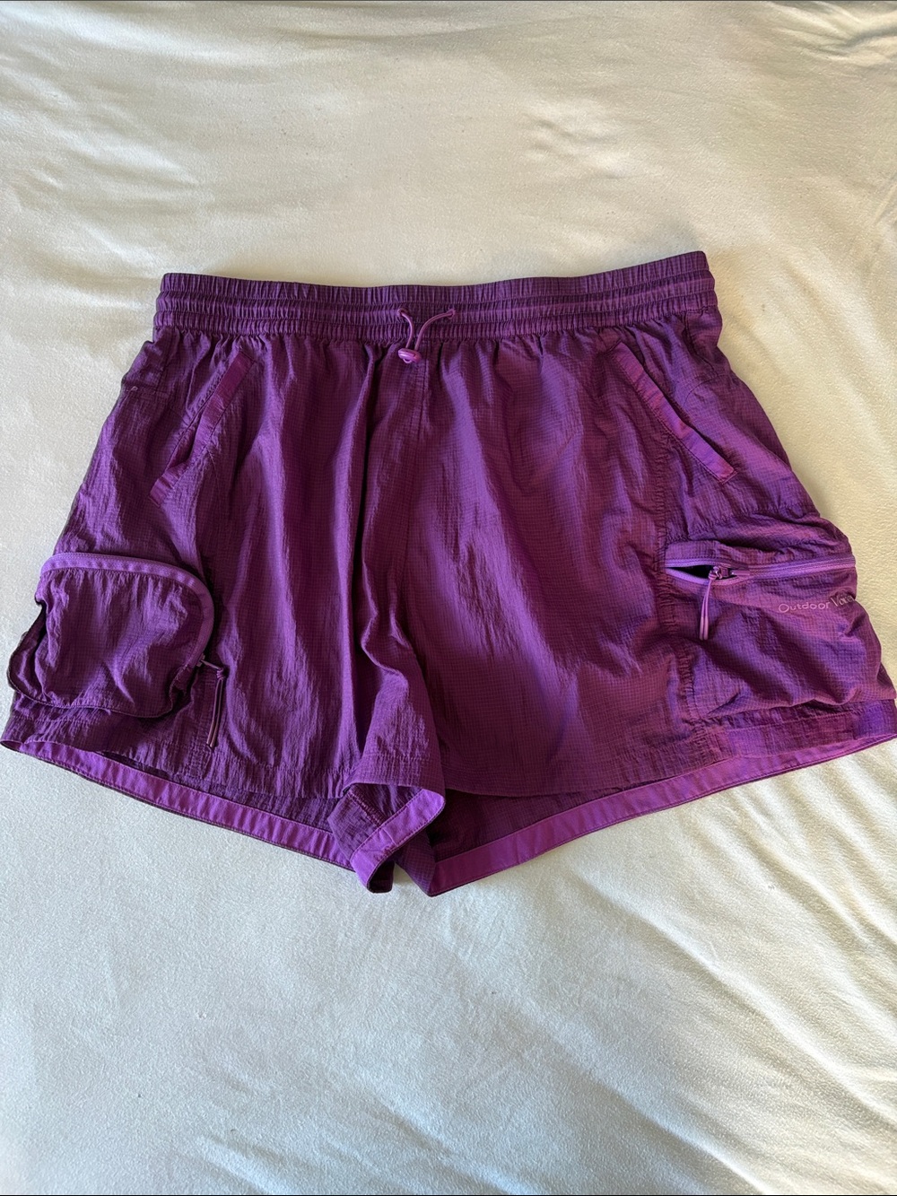 Outdoor Voices Purple Windbreaker 3” shorts